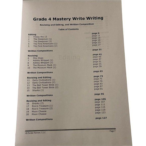 TEXAS STAAR 2016 Mastery Write Writing Editing Revision Workbook Grade 4 Updated - Picture 6 of 7
